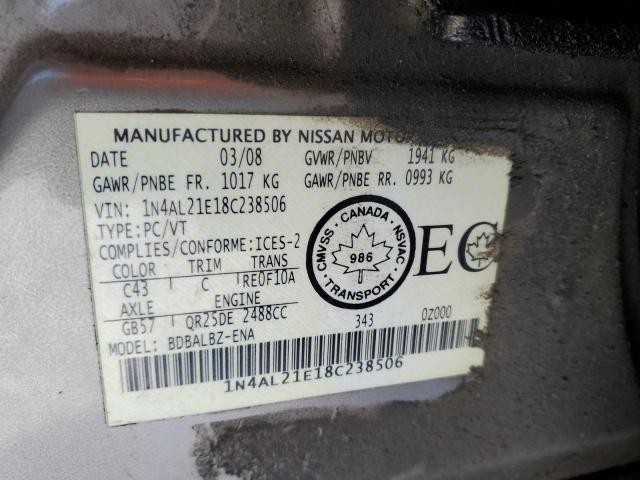 Photo 11 VIN: 1N4AL21E18C238506 - NISSAN ALTIMA 