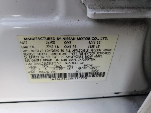 Photo 11 VIN: 1N4AL21E18C275720 - NISSAN ALTIMA 2.5 