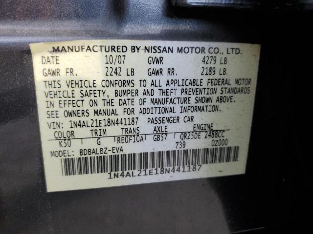 Photo 11 VIN: 1N4AL21E18N441187 - NISSAN ALTIMA 2.5 