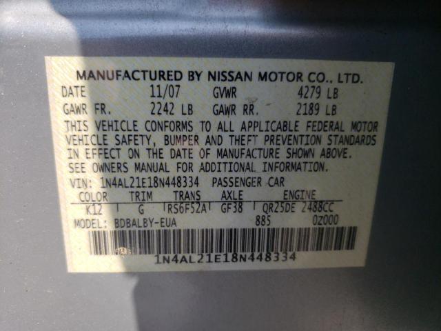 Photo 11 VIN: 1N4AL21E18N448334 - NISSAN ALTIMA 2.5 