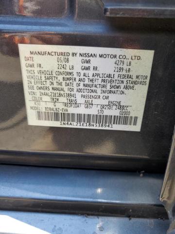 Photo 11 VIN: 1N4AL21E18N538941 - NISSAN ALTIMA 