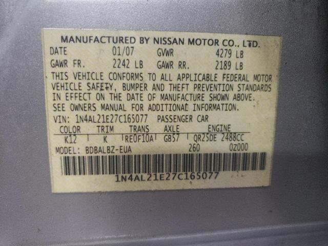 Photo 11 VIN: 1N4AL21E27C165077 - NISSAN ALTIMA 