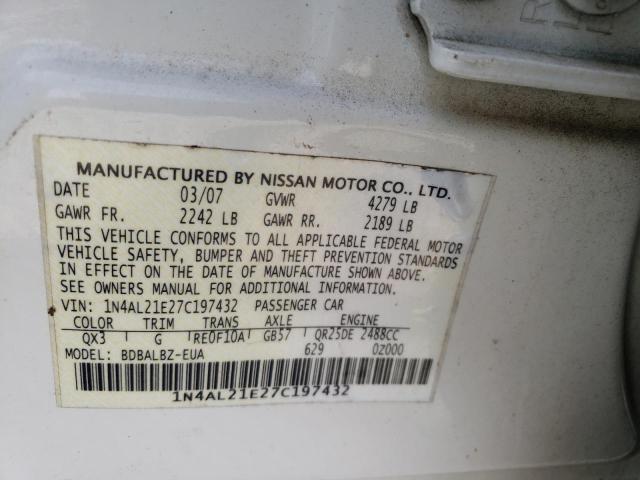 Photo 11 VIN: 1N4AL21E27C197432 - NISSAN ALTIMA 2.5 