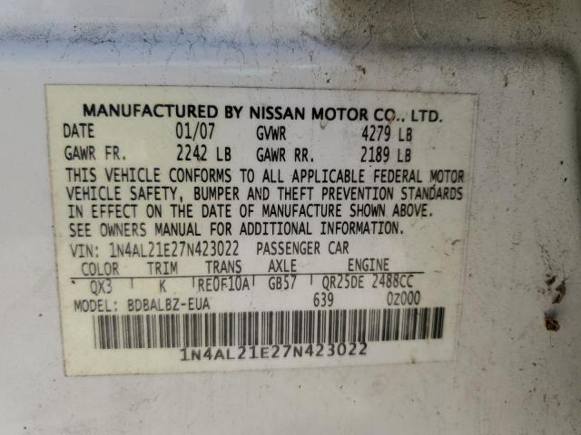 Photo 11 VIN: 1N4AL21E27N423022 - NISSAN ALTIMA 