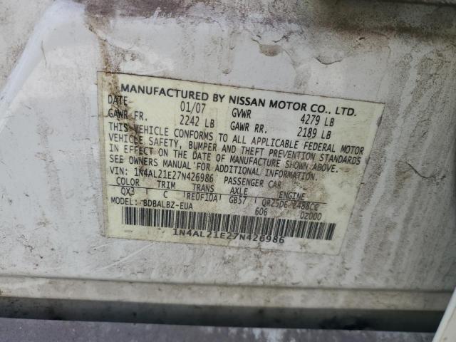 Photo 12 VIN: 1N4AL21E27N426986 - NISSAN ALTIMA 