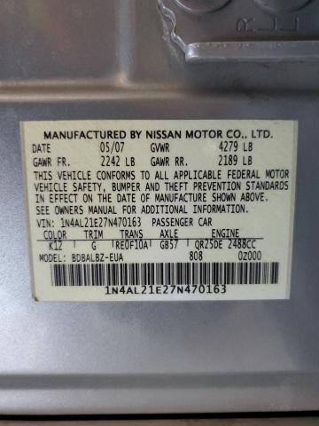 Photo 11 VIN: 1N4AL21E27N470163 - NISSAN ALTIMA 