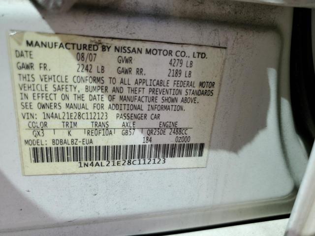 Photo 11 VIN: 1N4AL21E28C112123 - NISSAN ALTIMA 