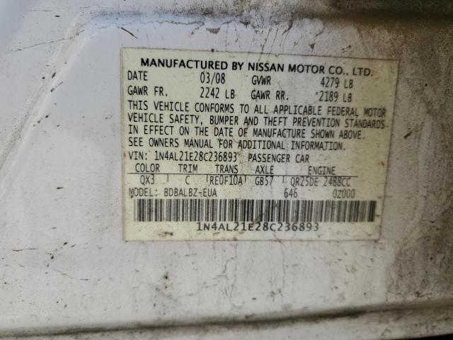 Photo 12 VIN: 1N4AL21E28C236893 - NISSAN ALTIMA 