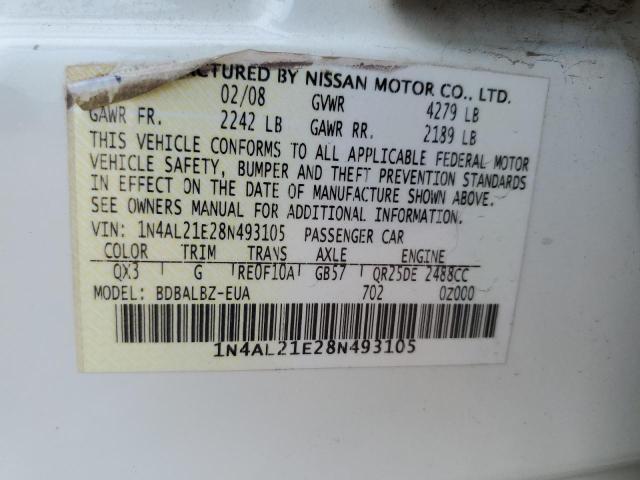 Photo 11 VIN: 1N4AL21E28N493105 - NISSAN ALTIMA 