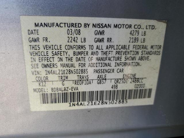 Photo 11 VIN: 1N4AL21E28N502885 - NISSAN ALTIMA 