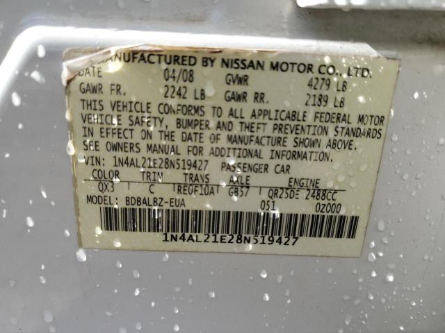 Photo 12 VIN: 1N4AL21E28N519427 - NISSAN ALTIMA S W 