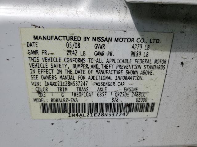 Photo 11 VIN: 1N4AL21E28N537247 - NISSAN ALTIMA 