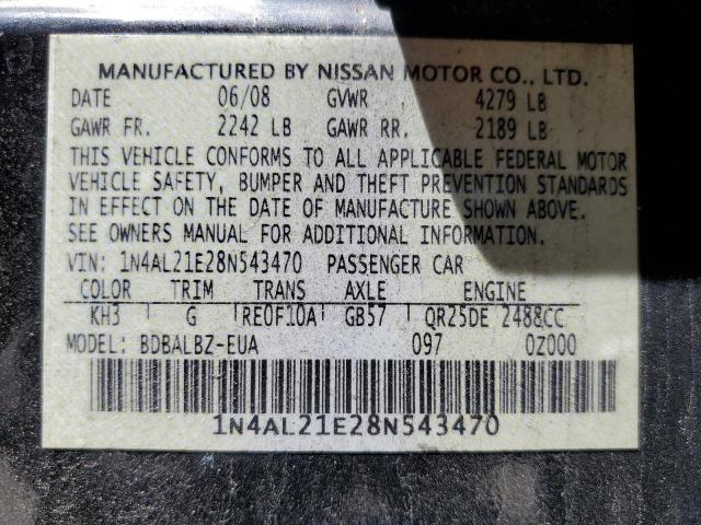 Photo 11 VIN: 1N4AL21E28N543470 - NISSAN ALTIMA 