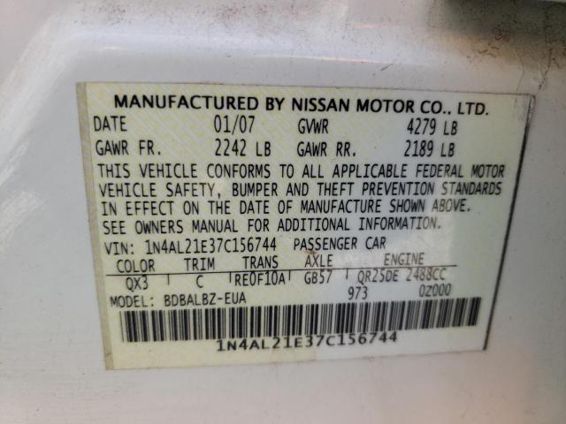 Photo 12 VIN: 1N4AL21E37C156744 - NISSAN ALTIMA 2.5 