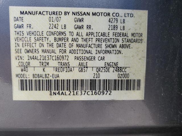 Photo 11 VIN: 1N4AL21E37C160972 - NISSAN ALTIMA 2.5 