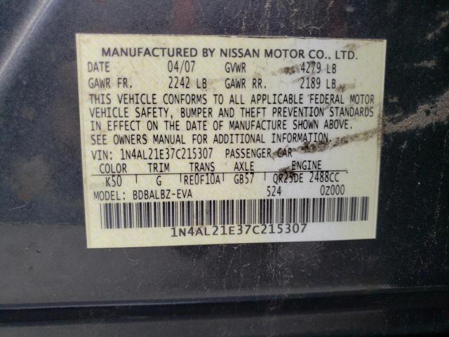 Photo 11 VIN: 1N4AL21E37C215307 - NISSAN ALTIMA 2.5 