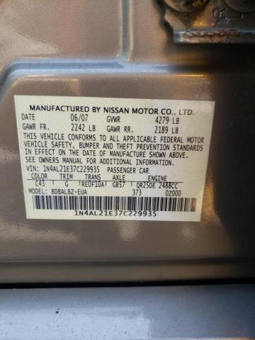 Photo 11 VIN: 1N4AL21E37C229935 - NISSAN ALTIMA 