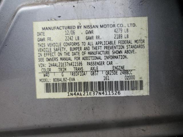 Photo 11 VIN: 1N4AL21E37N411526 - NISSAN ALTIMA 