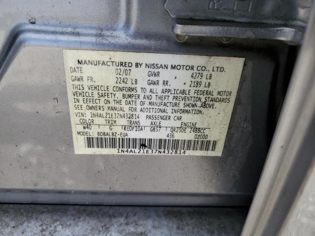 Photo 11 VIN: 1N4AL21E37N432814 - NISSAN ALTIMA 