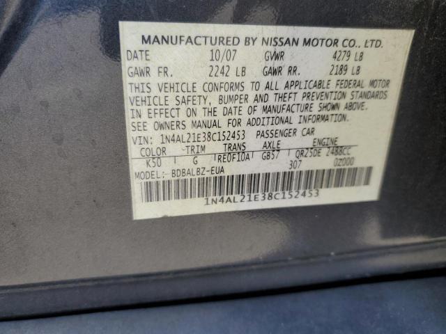 Photo 11 VIN: 1N4AL21E38C152453 - NISSAN ALTIMA 2.5 