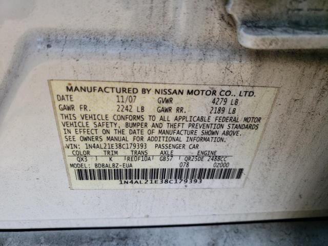 Photo 11 VIN: 1N4AL21E38C179393 - NISSAN ALTIMA 2.5 