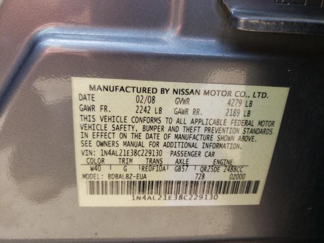 Photo 12 VIN: 1N4AL21E38C229130 - NISSAN ALTIMA 