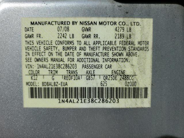 Photo 11 VIN: 1N4AL21E38C286203 - NISSAN ALTIMA 