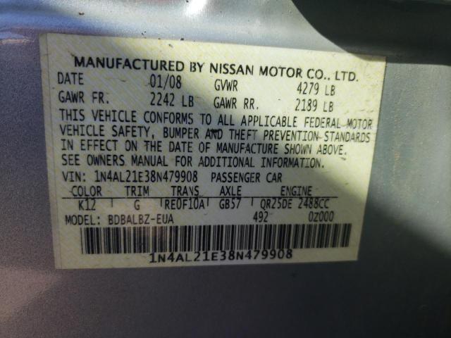 Photo 11 VIN: 1N4AL21E38N479908 - NISSAN ALTIMA 