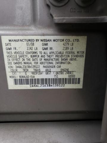 Photo 11 VIN: 1N4AL21E38N539122 - NISSAN ALTIMA 2.5 