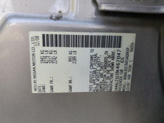 Photo 12 VIN: 1N4AL21E39N467047 - NISSAN ALTIMA 2.5 