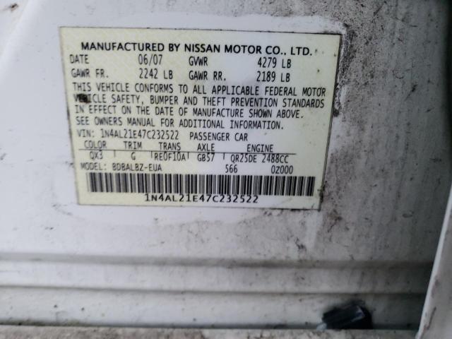 Photo 11 VIN: 1N4AL21E47C232522 - NISSAN ALTIMA 