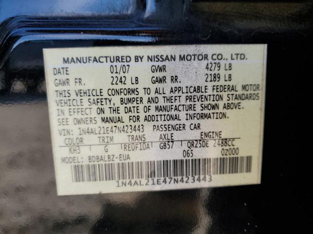 Photo 11 VIN: 1N4AL21E47N423443 - NISSAN ALTIMA 