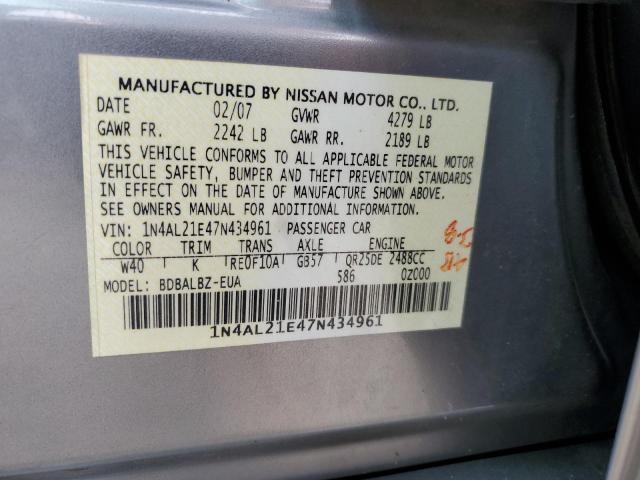 Photo 11 VIN: 1N4AL21E47N434961 - NISSAN ALTIMA 