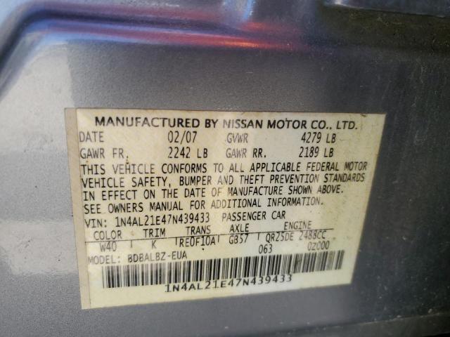 Photo 11 VIN: 1N4AL21E47N439433 - NISSAN ALTIMA 