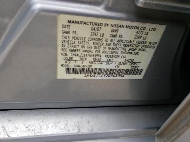 Photo 11 VIN: 1N4AL21E47N464994 - NISSAN ALTIMA 