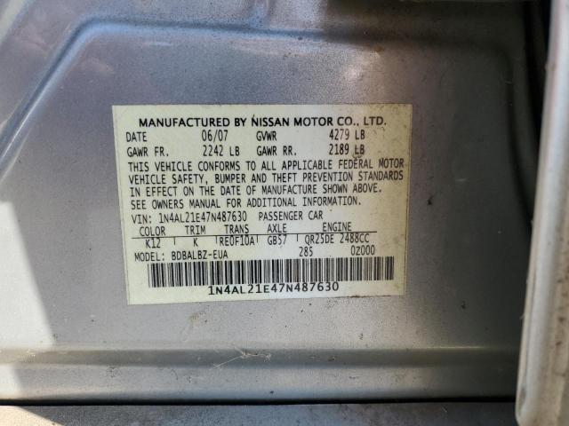 Photo 11 VIN: 1N4AL21E47N487630 - NISSAN ALTIMA 2.5 