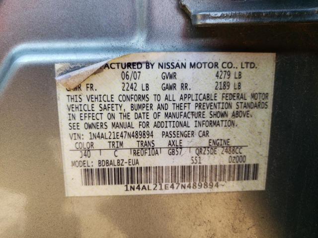 Photo 11 VIN: 1N4AL21E47N489894 - NISSAN ALTIMA 