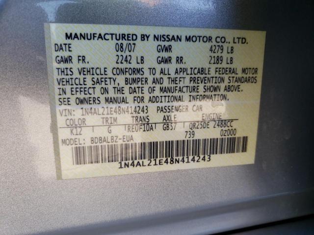 Photo 11 VIN: 1N4AL21E48N414243 - NISSAN ALTIMA 