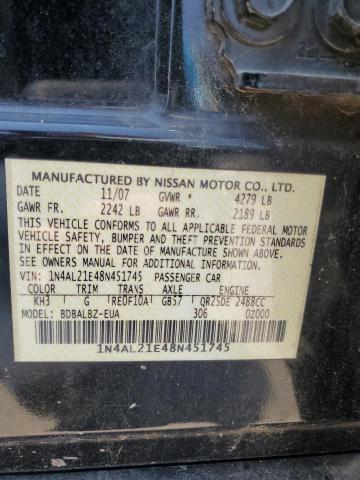 Photo 11 VIN: 1N4AL21E48N451745 - NISSAN ALTIMA 