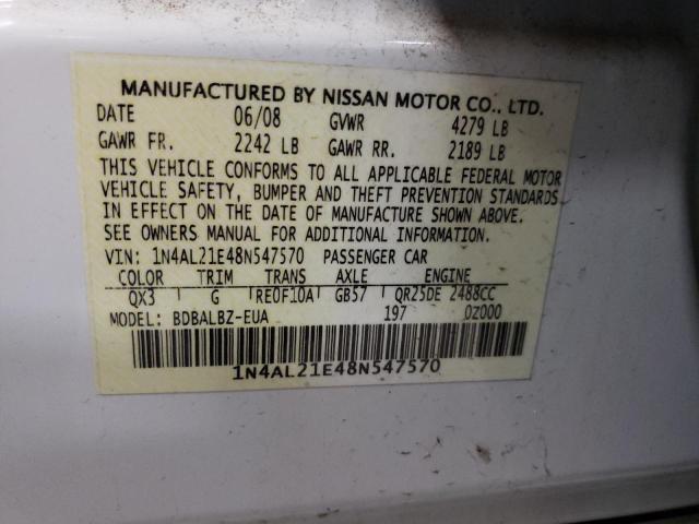 Photo 11 VIN: 1N4AL21E48N547570 - NISSAN ALTIMA 