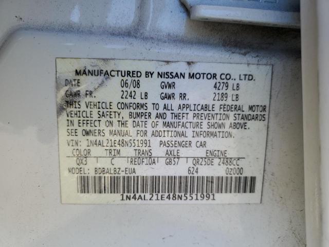 Photo 11 VIN: 1N4AL21E48N551991 - NISSAN ALTIMA 