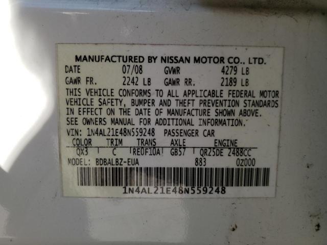 Photo 12 VIN: 1N4AL21E48N559248 - NISSAN ALTIMA 