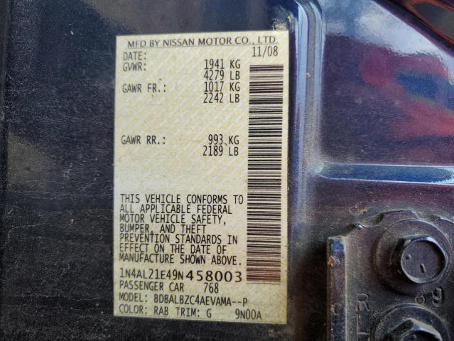 Photo 12 VIN: 1N4AL21E49N458003 - NISSAN ALTIMA 2.5 