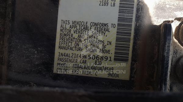 Photo 2 VIN: 1N4AL21E49N506891 - NISSAN ALTIMA 