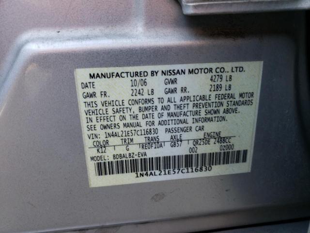 Photo 11 VIN: 1N4AL21E57C116830 - NISSAN ALTIMA 