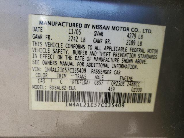 Photo 12 VIN: 1N4AL21E57C135409 - NISSAN ALTIMA 