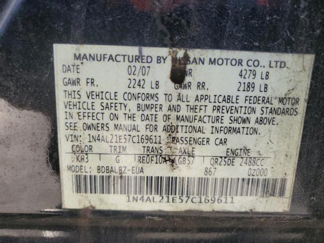 Photo 11 VIN: 1N4AL21E57C169611 - NISSAN ALTIMA 2.5 