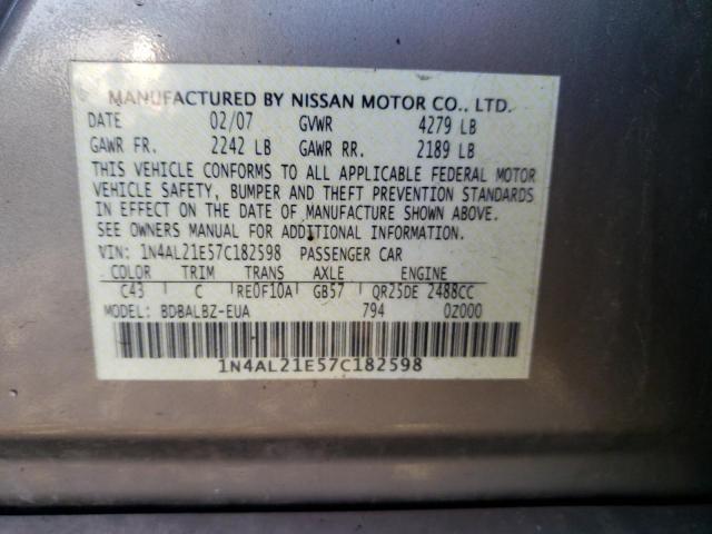 Photo 11 VIN: 1N4AL21E57C182598 - NISSAN ALTIMA 