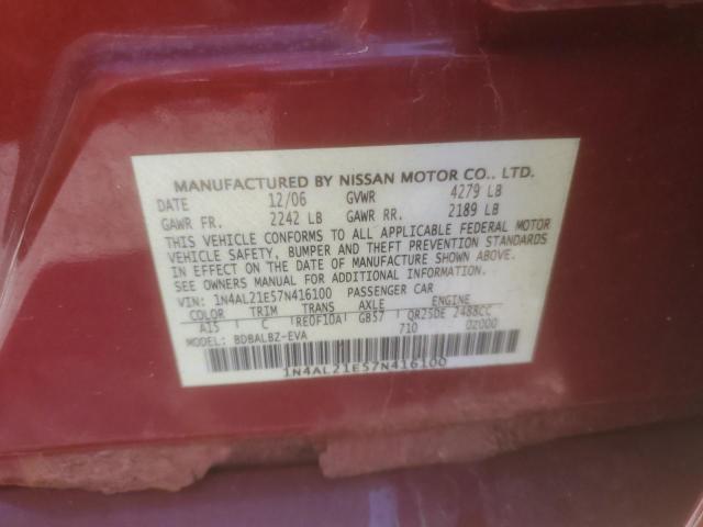 Photo 11 VIN: 1N4AL21E57N416100 - NISSAN ALTIMA 