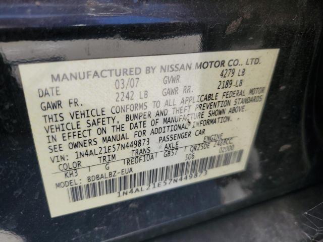 Photo 11 VIN: 1N4AL21E57N449873 - NISSAN ALTIMA 2.5 